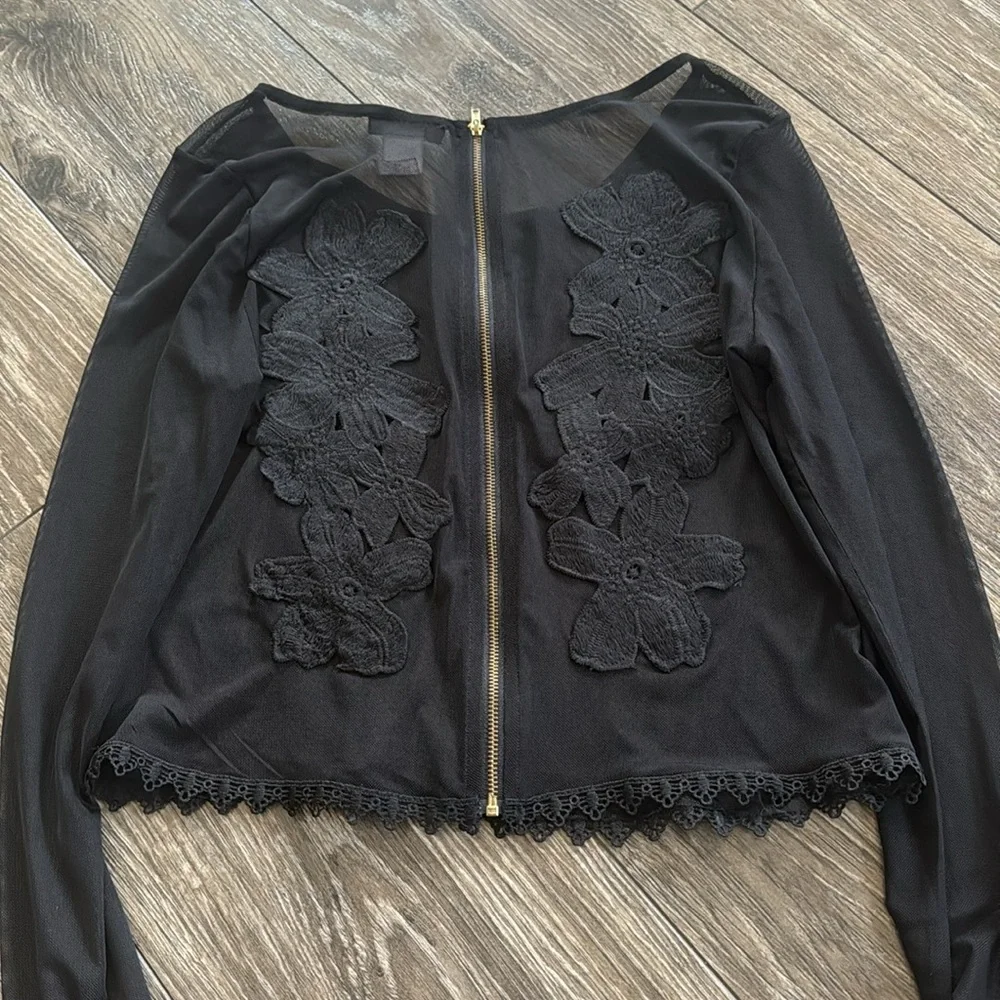 Black Mesh Top